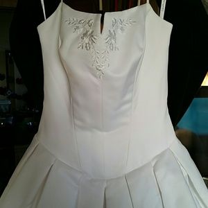 White Halter Top Wedding Dress