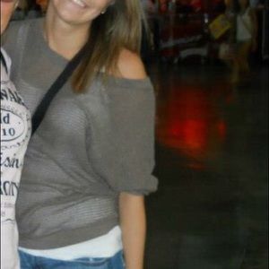 Express Brown Ribbed Summer Sweater Size M