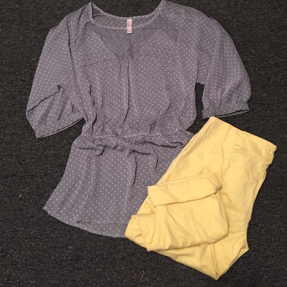 SALE Polka Dot sheer peplum top