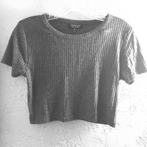 TopShop gray crop top