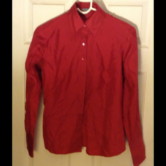 Magenta Ann Taylor 100% silk blouse