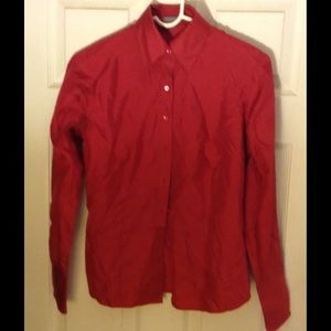 Magenta Ann Taylor 100% silk blouse