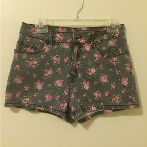 High Waisted Floral Print Short