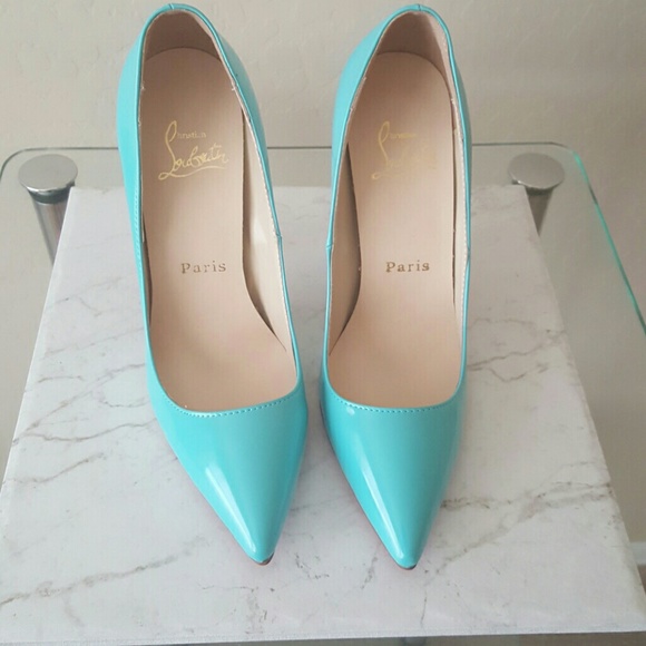 Blue Patent leather Louboutin Heels