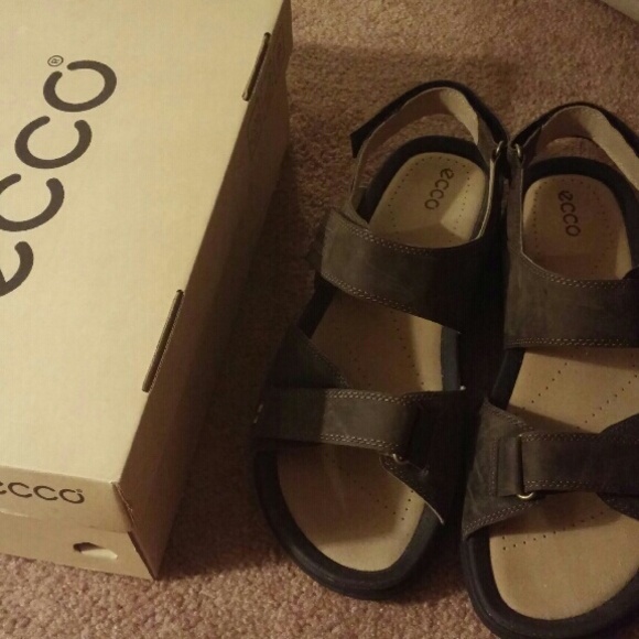 New with box men's Ecco Gray sandals