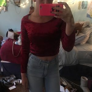 Red Velvet crop top