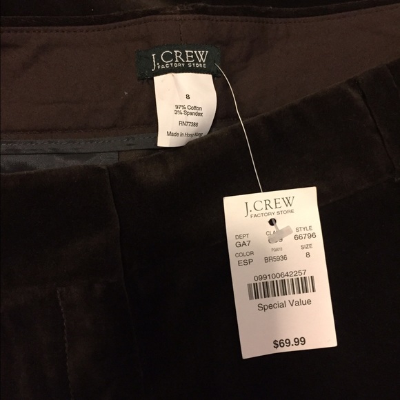 Chocolate brown velvet pants