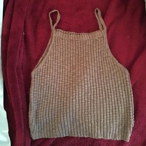 Brown crop top