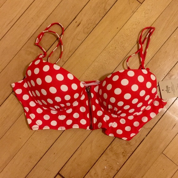 Push-up Polka Dot Swim Top