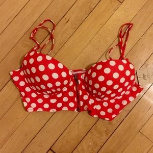 Push-up Polka Dot Swim Top