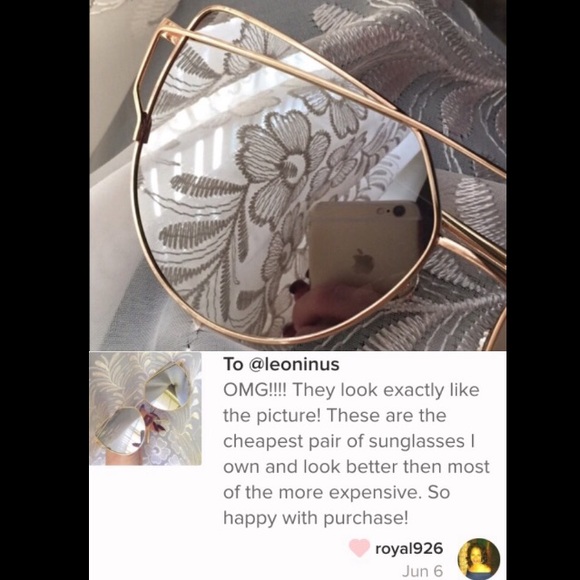 CASE INCLUDED Silver Mirror Lens W Gold Cross Wire - Picture 4 of 4