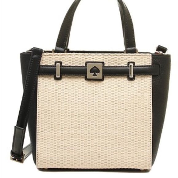 Kate Spade Houston street straw satchel - Picture 2 of 4