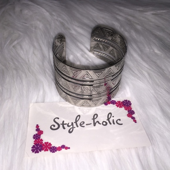 Silver Aztec cuff