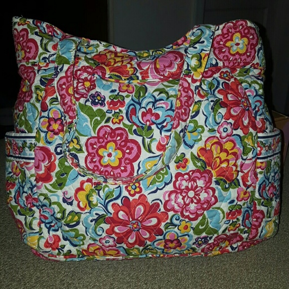 Vera Bradley floral spring shoulder bag purse tote
