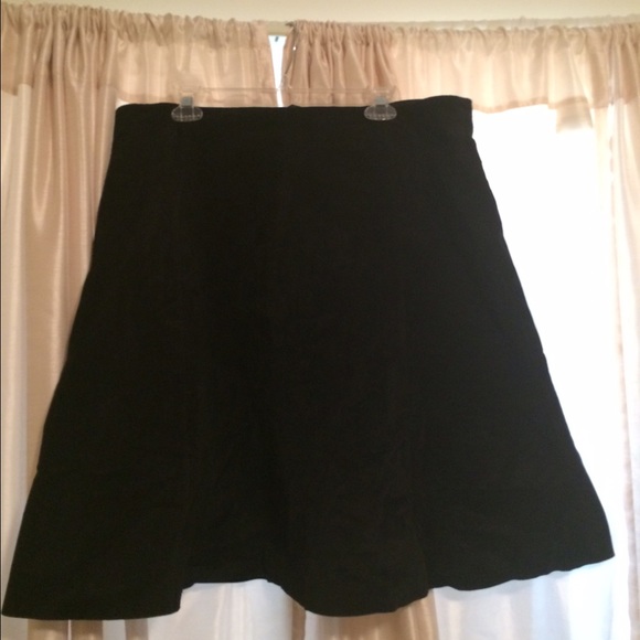 Sassy black suede skirt