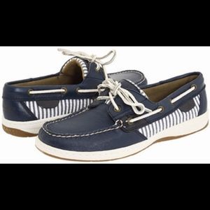 Navy Seersucker Bluefish Sperrys