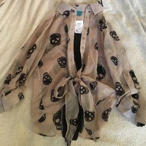 Skull sheer blouse Skull sheer blouse