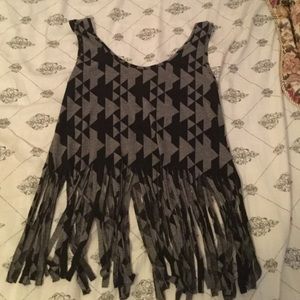 This is crop top that's goes with blue jeans