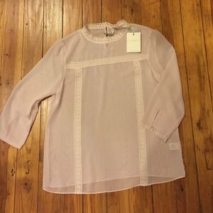 LC Runway Edition  edition pink sheer lace top