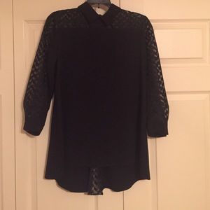 Anne Fontaine black collared shirt