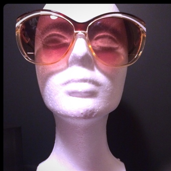 Vintage gold and white sun glasses