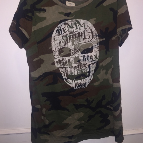 Denim & supply by Ralph Lauren camo skull T-shirt