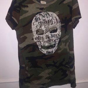 Denim & supply by Ralph Lauren camo skull T-shirt