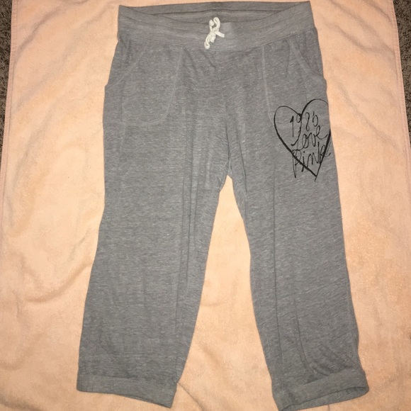 VS Pink grey cropped bottoms