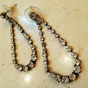 Anthropologie Teardrop Sparkley Stud Earrings