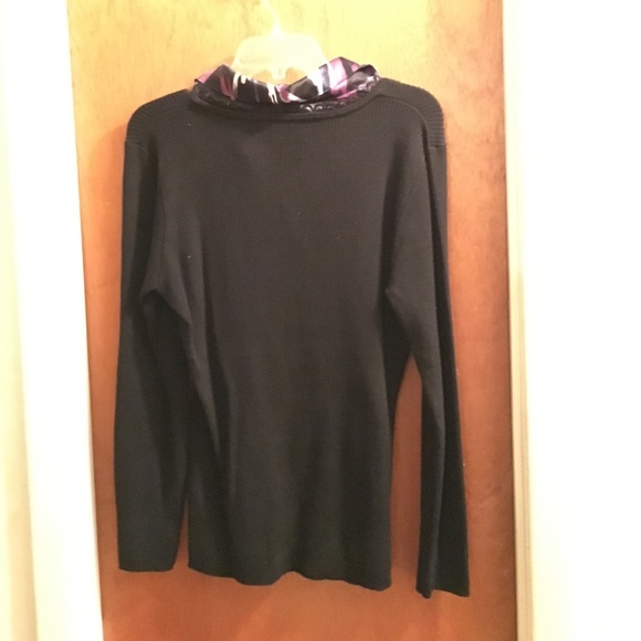🎉SALE🎉 Style & Co. Ribbed Black and Purple Top - Picture 2 of 4