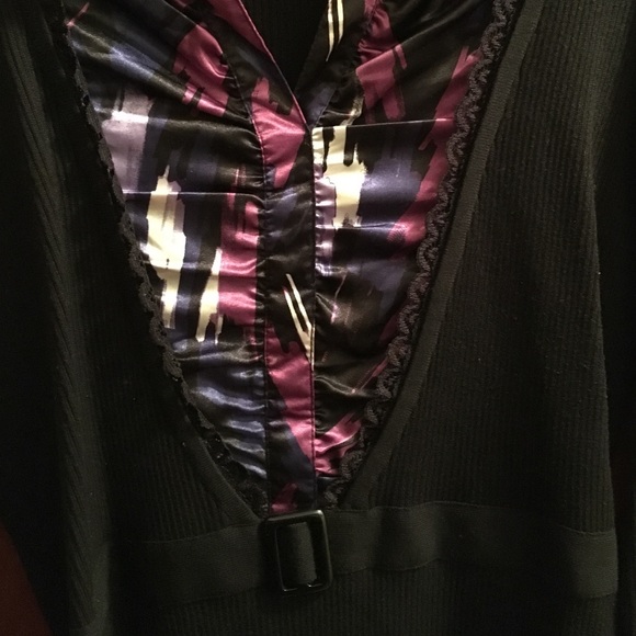 🎉SALE🎉 Style & Co. Ribbed Black and Purple Top - Picture 4 of 4