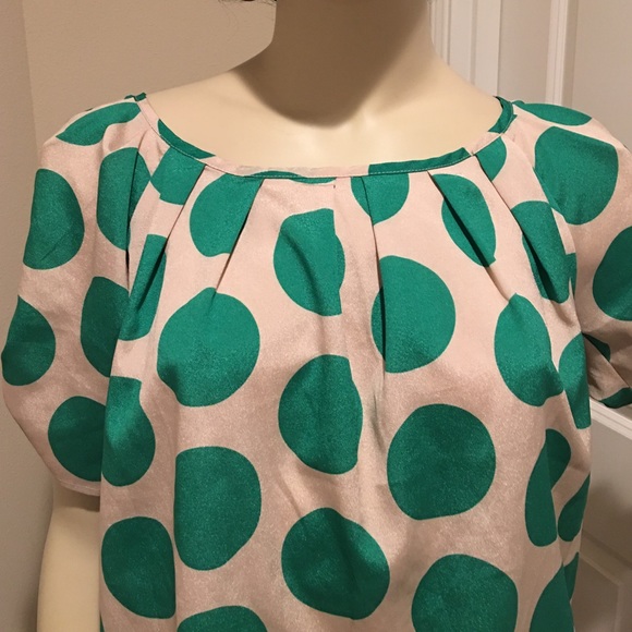 💞Mod retro polka dot mad men blouse - Picture 2 of 4