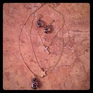 🌟Betsey Johnson leopard Tear Drop Jewelry Set🌟
