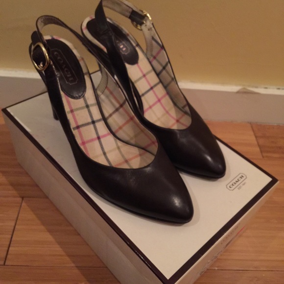 Coach brown leather pumps heels "Adie Calf" 8.5