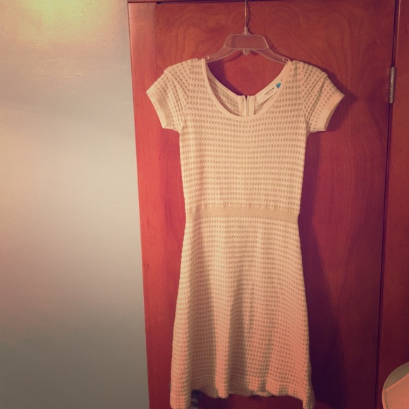 Off white dress with Gold squares