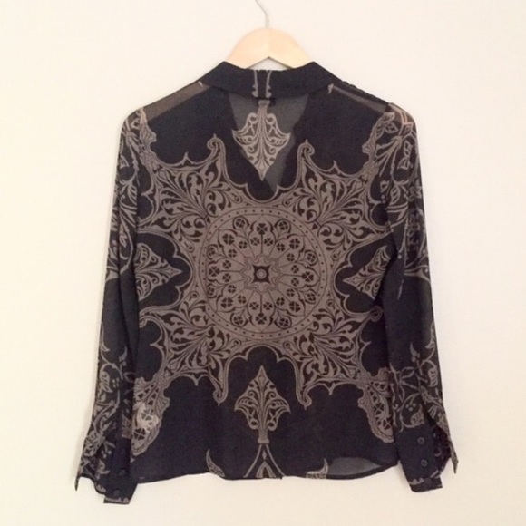⚡️FLASH SALE⚡️ Ecru Silk Sheer Blouse