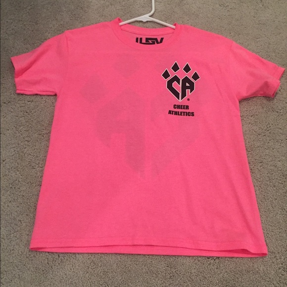 Cheer athletics neon pink shirt brand new YL