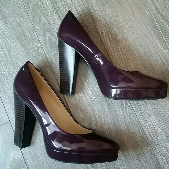 Calvin Klein | Plum Patent Pumps