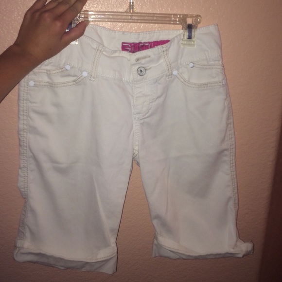 Long white shorts