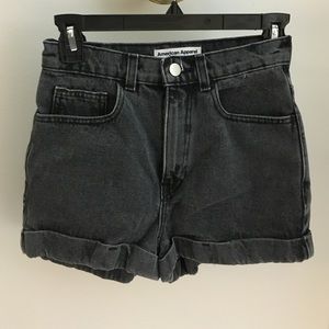 American Apparel High Waist Jean Cuff Short