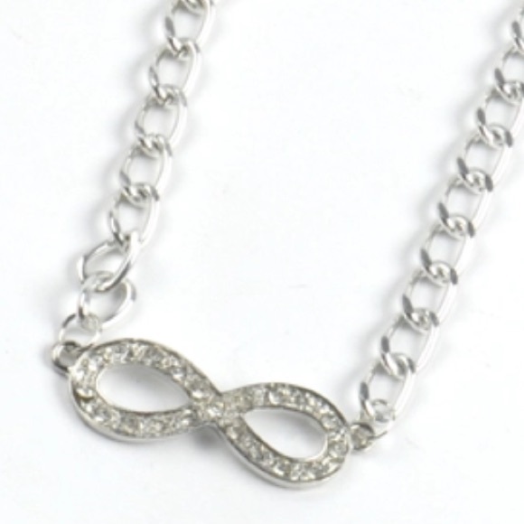 ( k3) Infinity Bling Necklace - Picture 2 of 3
