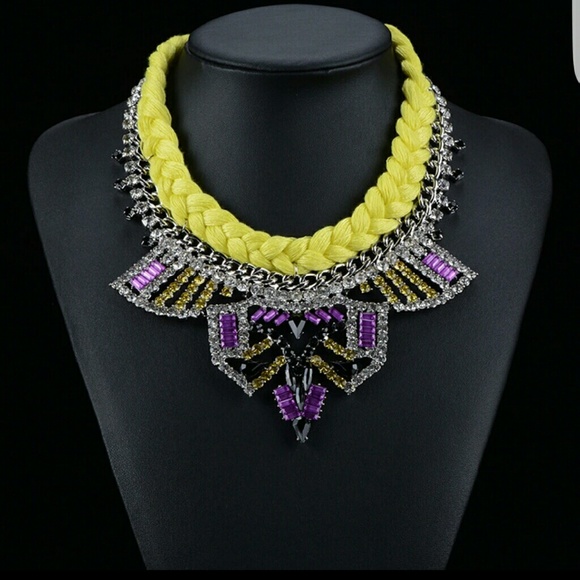 Neon crystal necklace