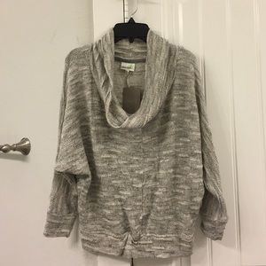 NWT Anthropologie marbled cowl neck sweater. Small