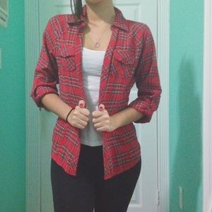 Red Plaid Button Down