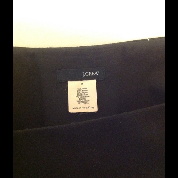 J. Crew A-Line black skirt. Wool/angora/cashmere. - Picture 3 of 3