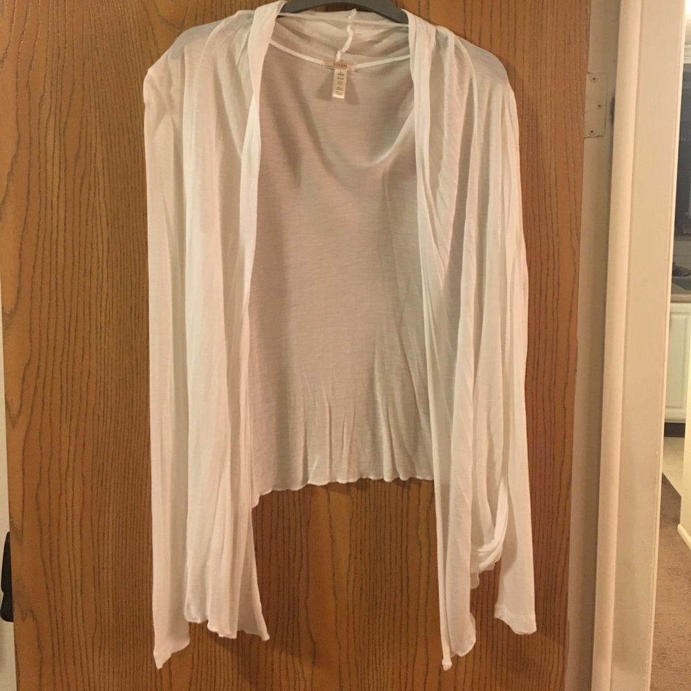 White cardigan
