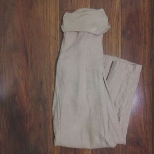 Beige Linen Pants