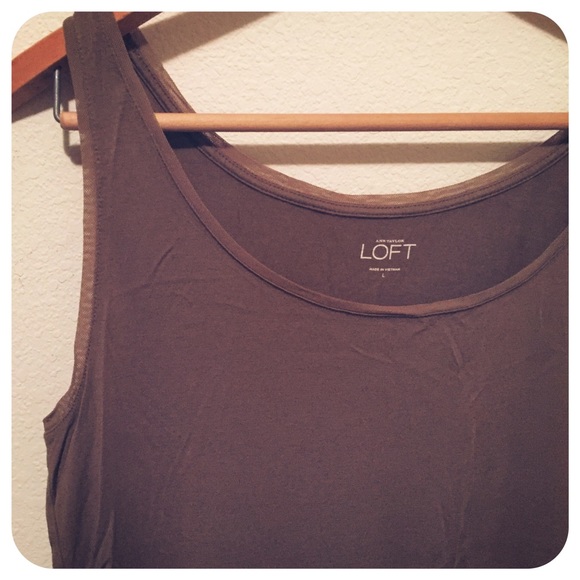 LOFT Tops - LOFT soft olive tank