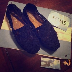 Black Crochet TOMS