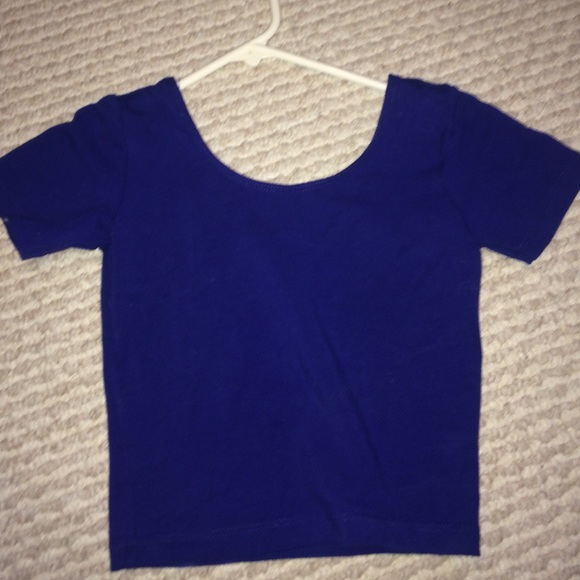 Royal blue crop top
